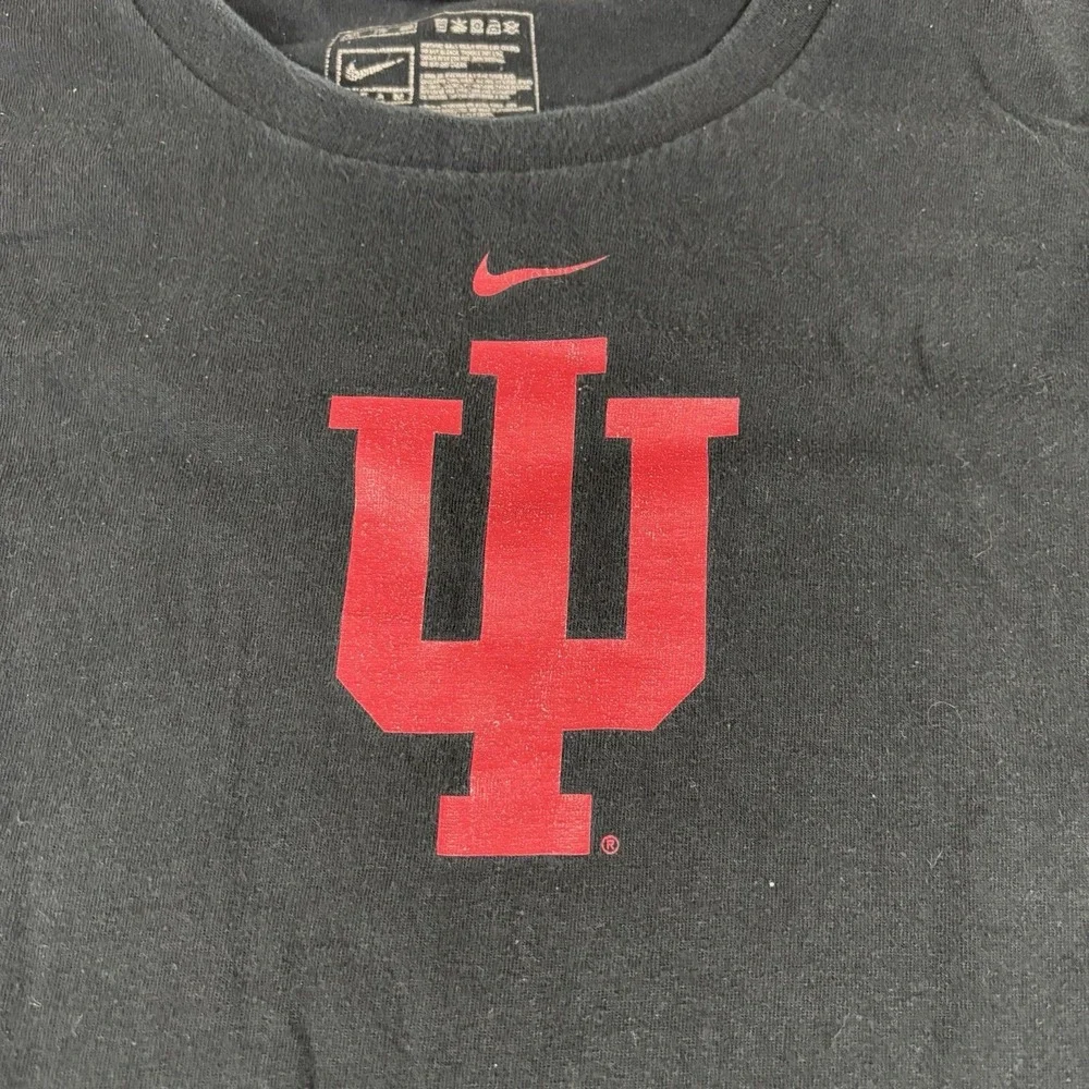 Vintage Nike Indiana Hoosiers T Shirt Mens XXL Center Swoosh Long Sleeve Flaws*
